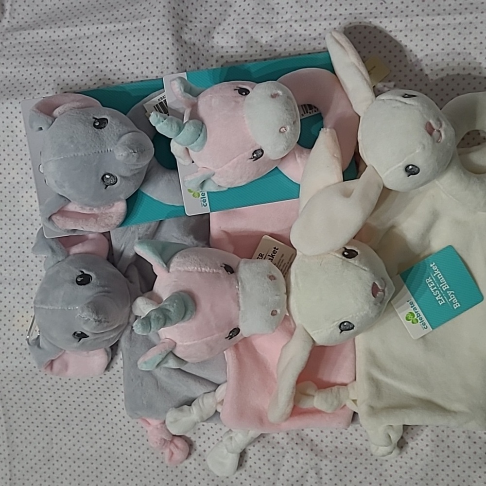 3 sets of baby handheld animals  & Rattles.